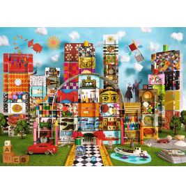 urger Puzzle 17191 - Eames House of Cards Fantasy - 1500 Teile Puzzle für Erwachsene und Kind