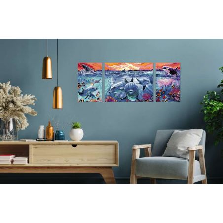 Malen nach Zahlen Dolphins at Sunset – ab 14 Jahren Malen nach Zahlen Dolphins at Sunset – ab 14 Jahren