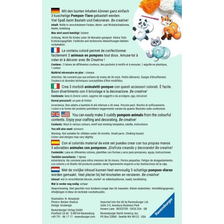 Be Creative Pompon-Tiere, DIY für Kinder ab 6 Jahren Be Creative Pompon-Tiere, DIY für Kinder ab 6 Jahren
