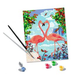 Malen nach Zahlen Flamingo Love