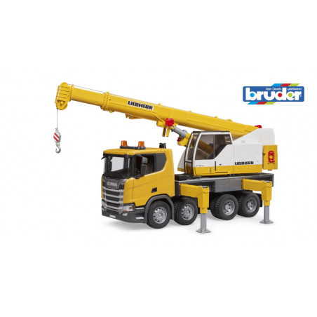 bruder 03571 Scania Super 560R Liebherr Kran-LKW mit L+S Modul