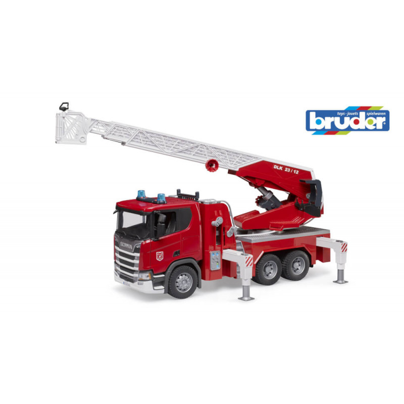 bruder 03591 Scania Super 560R Feuerwehr mit Drehleiter