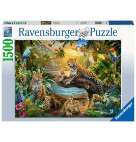 Puzzle 17435 Leopardenfamilie im Dschungel - 1500 Teile Puzzle für Erwachsene und Kinde