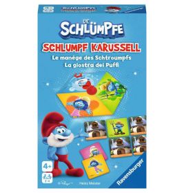 Mitbringspiel Schlumpf Karussell, das spannende Kreisel-Merkspiel für kleine