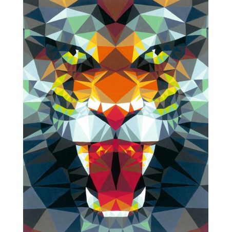Malen nach Zahlen – Polygon Tiger – ab 12 Jahren Malen nach Zahlen – Polygon Tiger – ab 12 Jahren