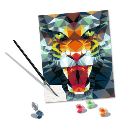 Malen nach Zahlen – Polygon Tiger – ab 12 Jahren Malen nach Zahlen – Polygon Tiger – ab 12 Jahren