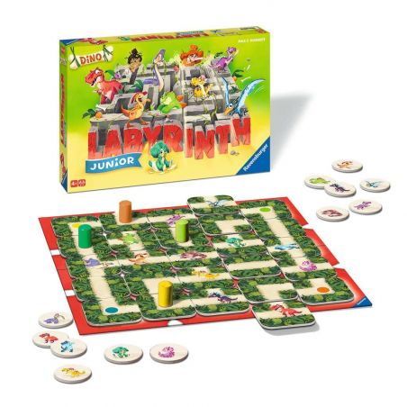 Dino Junior Labyrinth - Familienklassiker für die Kleinen, Spiel für Kinder a Dino Junior Labyrinth - Familienklassiker für die Kleinen, Spiel für Kinder a