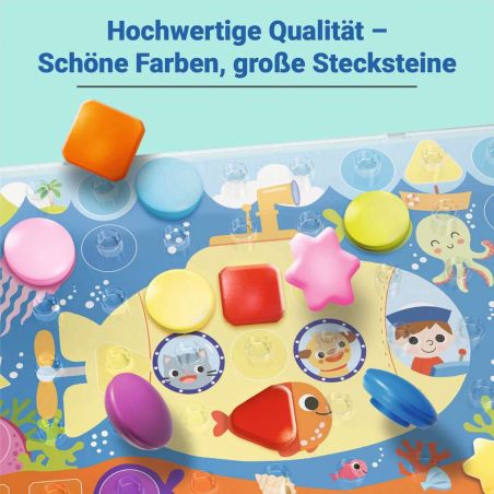 Mein Formen-Colorino, Kinderspiel zum Farbenlernen, Formenlernen, Steckspiel, Spi