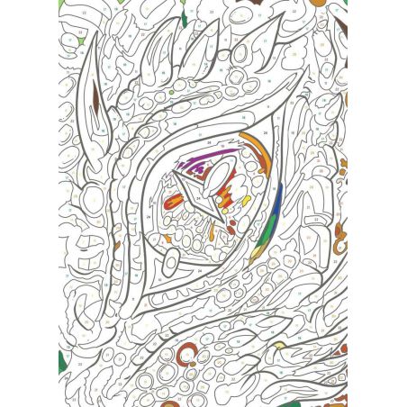 Ravensburger Malen nach Zahlen Drachen - 64 Seiten - 24 Farben - Malbuch mit nummerierten Ausmalfeld