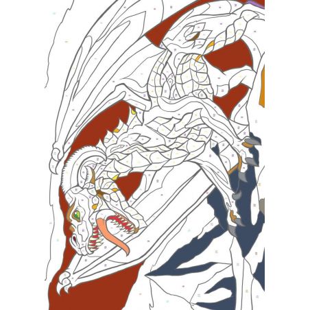 Ravensburger Malen nach Zahlen Drachen - 64 Seiten - 24 Farben - Malbuch mit nummerierten Ausmalfeld