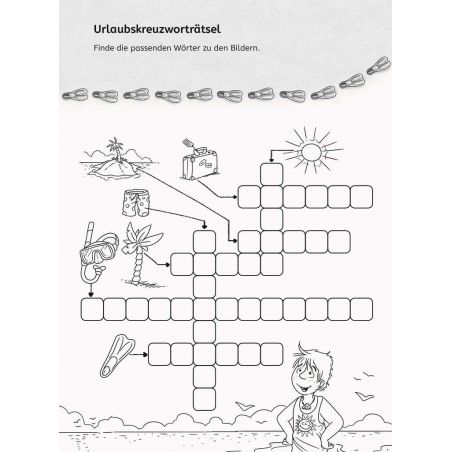 Ravensburger Mein kunterbunter Ferien-Rätselblock - Rätselspaß im Urlaub, auf Reisen oder Zuhause -