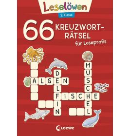 66 Kreuzworträtsel für Leseprofis - 2. Klasse (Rot)