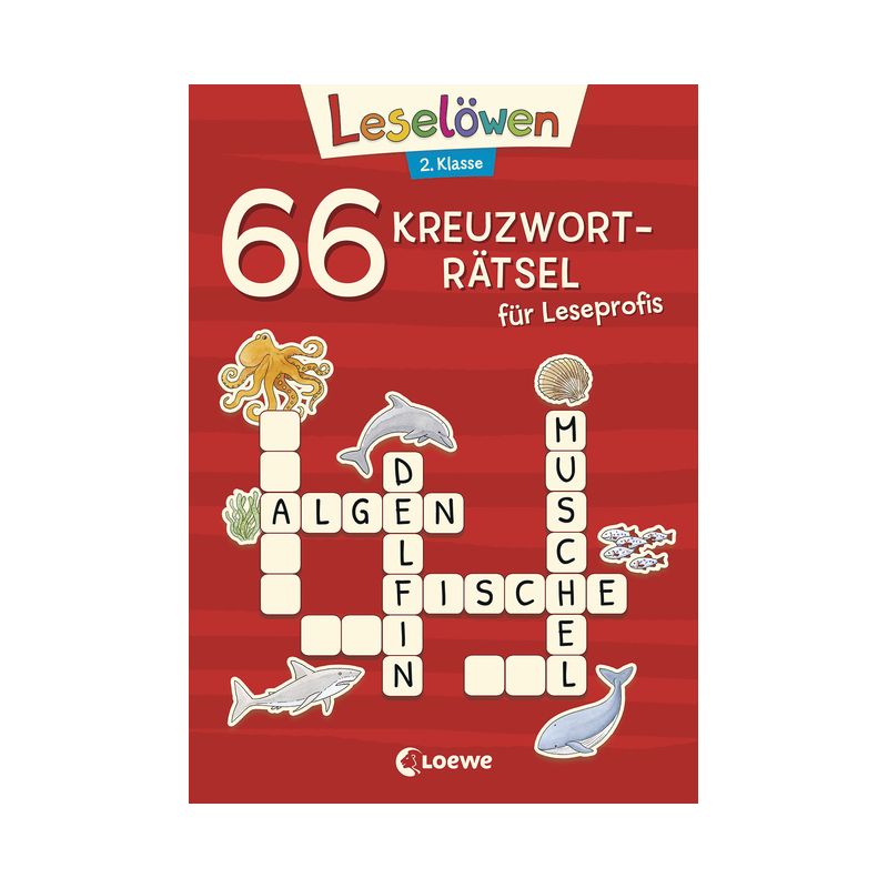 66 Kreuzworträtsel für Leseprofis - 2. Klasse (Rot)