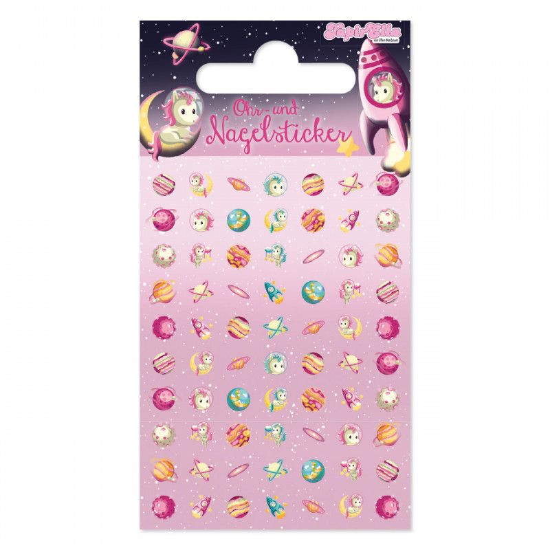 TapirElla Ohr- und Nagel Sticker Space Einhorn
