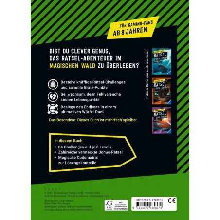 Stay alive! Rätsel-Challenge - Überlebe im magischen Wald - Rätselbuch für Gaming-Fans