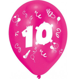 8 Latexballons 10 2-seitig bedruckt 25