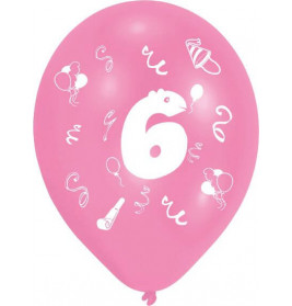8 Latexballons 6 2-seitig bedruckt 25