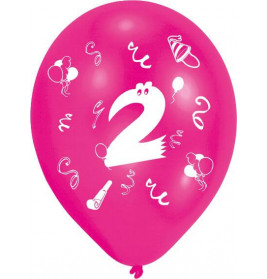8 Latexballons 2 2-seitig bedruckt 25