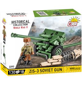 COBI Historical Collection 2293 - ZiS 3 Soviet Gun M1942 WWII, 130 Bauteile