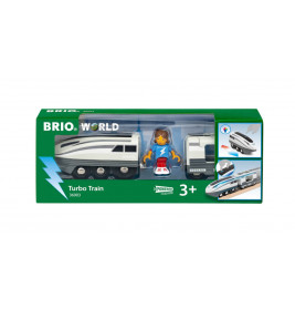 BRIO Turbo-Zug - Batteriebetriebener Spielzeugzug für Kinder ab 3 Jahren