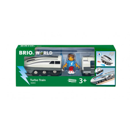 BRIO Turbo-Zug - Batteriebetriebener Spielzeugzug für Kinder ab 3 Jahren