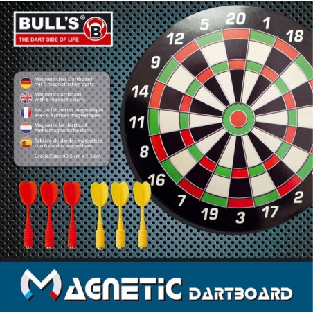 BULL'S Magnetic Dartboard mit 6 Pfeilen