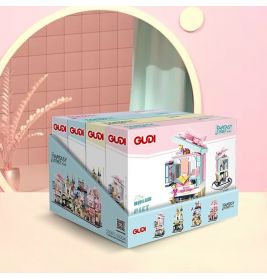 Gudi - Fantasy Street - 4 Mini Häuser sortiert