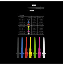 BULL'S Tufflex Soft Tips 6mm(2BA) schwarz 100 Stück
