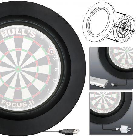 BULL'S Lightning LED PU Surround red