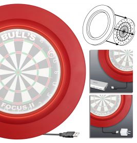 BULL'S Lightning LED PU Surround red