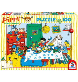 Puzzle 100 Teile Pippi,Kaffeekränzchen