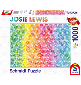 Puzzle 1000 Teile J.LEWIS, KunterbunteDreiecke