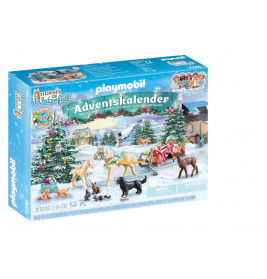PLAYMOBIL 71345 Adventskalender Pferde: Weihnachtliche Schlittenfahrt