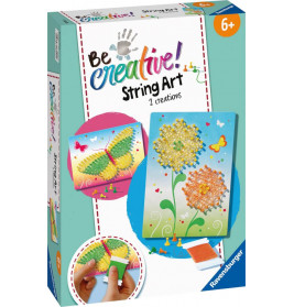 Ravensburger 18241 String Arti Butterflies – Kreative Fadenbilder mit Schmetterling und Blüten