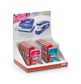 Set Bürolocher + Heftgerät farblich sortiert