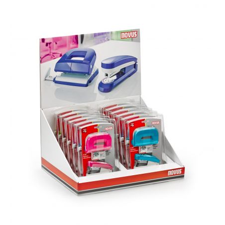 Set Bürolocher + Heftgerät farblich sortiert Set Bürolocher + Heftgerät farblich sortiert