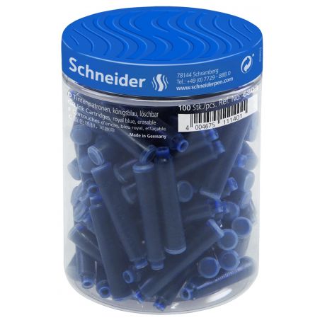 100 Tintenpatronen blau in Runddose