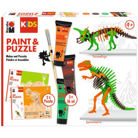 KiDS Little Artist Paint&Puzzle Dino