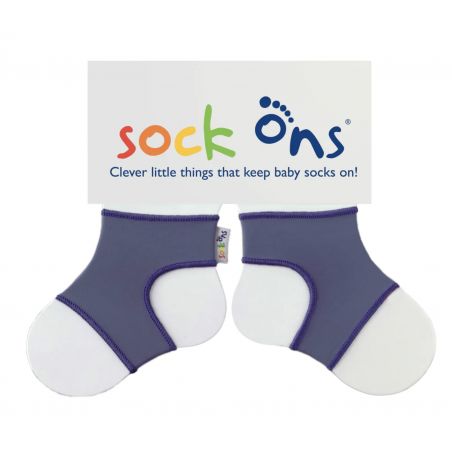 Sock Ons Small 0-6m blue grey