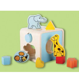 Spielmaus Holz Steckbox Wildtiere