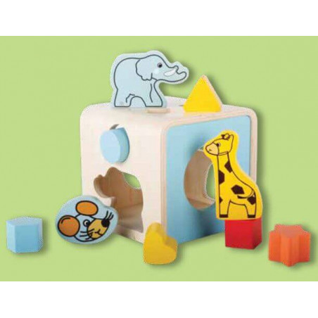 Spielmaus Holz Steckbox Wildtiere