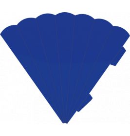 Schultüte eckig, 69 cm königsblau