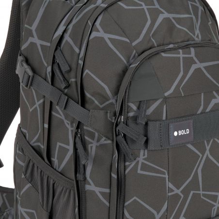 School Backpack Origin Bold Edges grey