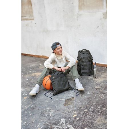 School Backpack Origin Bold Edges grey