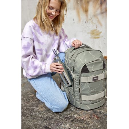 School Backpack Origin Bold Curve sage