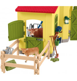 schleich® Farm World 42605 Großer Stall mit Tieren und Zubehör