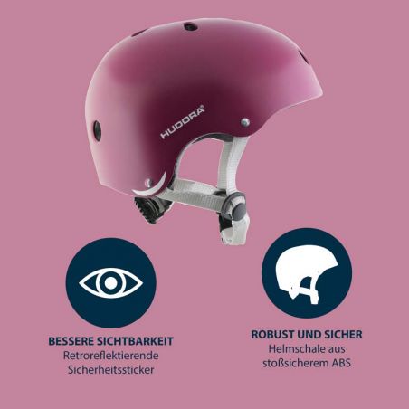 Skaterhelm, berry, 48-52