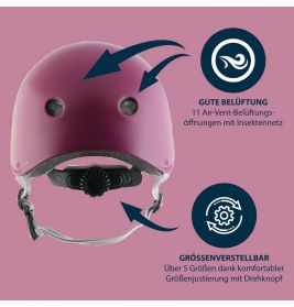 Skaterhelm, berry, 56-60