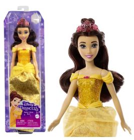 Mattel Disney Princess Belle Puppe, gelbes Kleid & Tiara, ab 3 Jahren, Die Schöne und das Biest, 0194735120345.