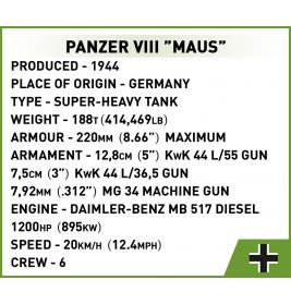 Cobi 2559 SD.KFZ.205 PANZER VIII MAUS